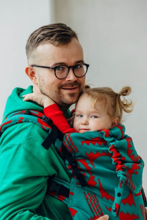 Nosidełko LennyPreschool z tkaniny żakardowej, rozmiar preschool (74% wełna merino, 26% bawełna czesana) - EKSPERYMENT nr 28