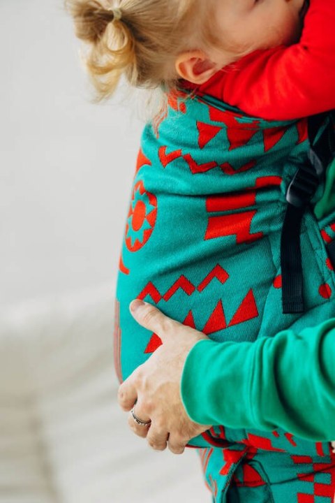 Nosidełko LennyPreschool z tkaniny żakardowej, rozmiar preschool (74% wełna merino, 26% bawełna czesana) - EKSPERYMENT nr 28