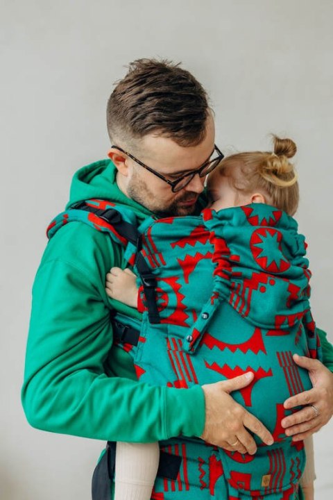 Nosidełko LennyPreschool z tkaniny żakardowej, rozmiar preschool (74% wełna merino, 26% bawełna czesana) - EKSPERYMENT nr 28