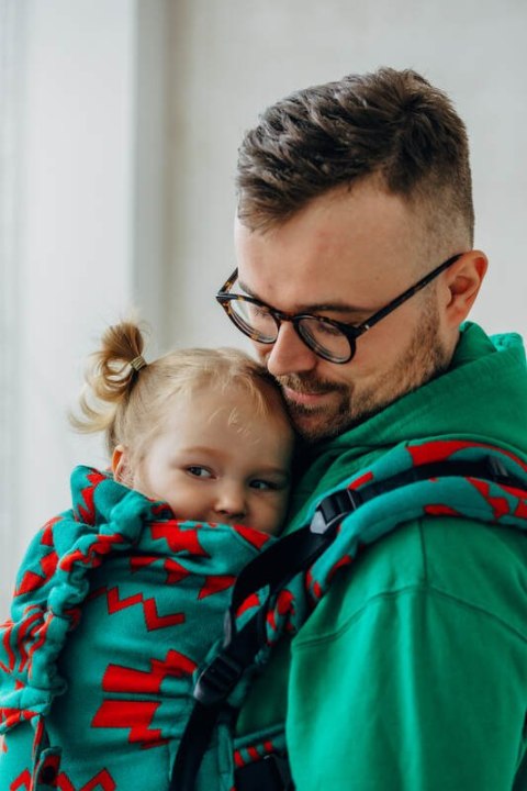 Nosidełko LennyPreschool z tkaniny żakardowej, rozmiar preschool (74% wełna merino, 26% bawełna czesana) - EKSPERYMENT nr 28