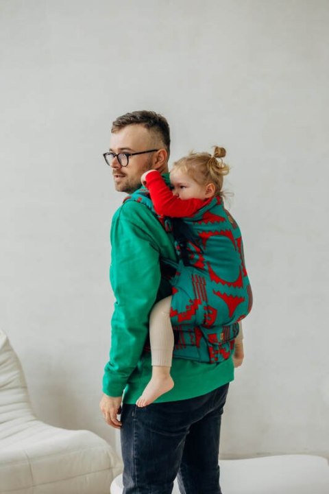 Nosidełko LennyPreschool z tkaniny żakardowej, rozmiar preschool (74% wełna merino, 26% bawełna czesana) - EKSPERYMENT nr 28