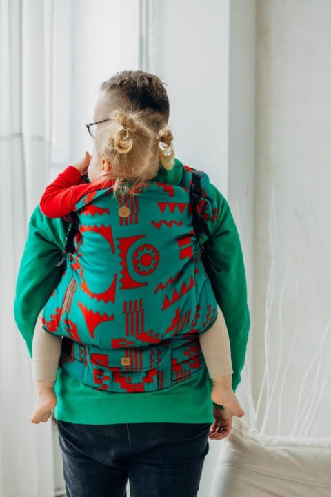 Nosidełko LennyPreschool z tkaniny żakardowej, rozmiar preschool (74% wełna merino, 26% bawełna czesana) - EKSPERYMENT nr 28