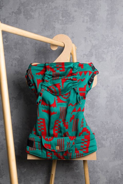 Nosidełko LennyPreschool z tkaniny żakardowej, rozmiar preschool (74% wełna merino, 26% bawełna czesana) - EKSPERYMENT nr 28