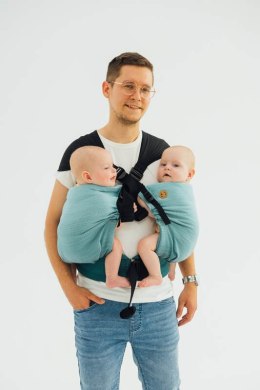 Nosidełko LennyTwin, splot jodełkowy, 100% bawełna , rozmiar standard - MAŁA JODEŁKA OMBRE ZIELEŃ