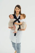 Nosidełko LennyTwin z tkaniny skośno-krzyżowej 100% bawełna, rozmiar standard - PEANUT BUTTER