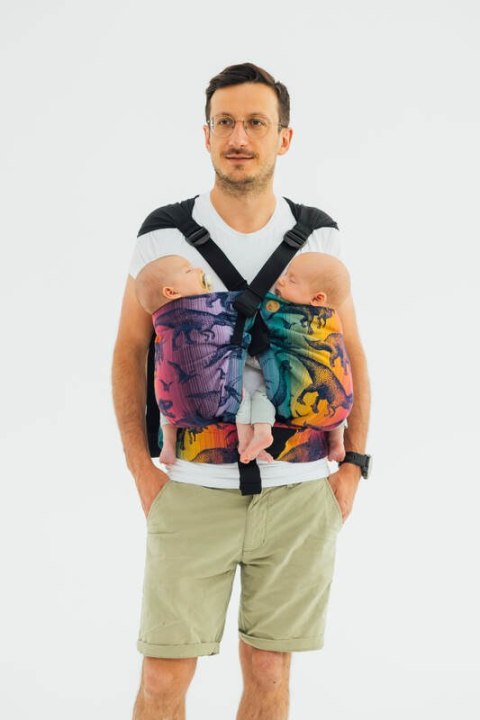 Nosidełko LennyTwin z tkaniny żakardowej 100% bawełna, rozmiar standard - PARK JURAJSKI - NOWA ERA