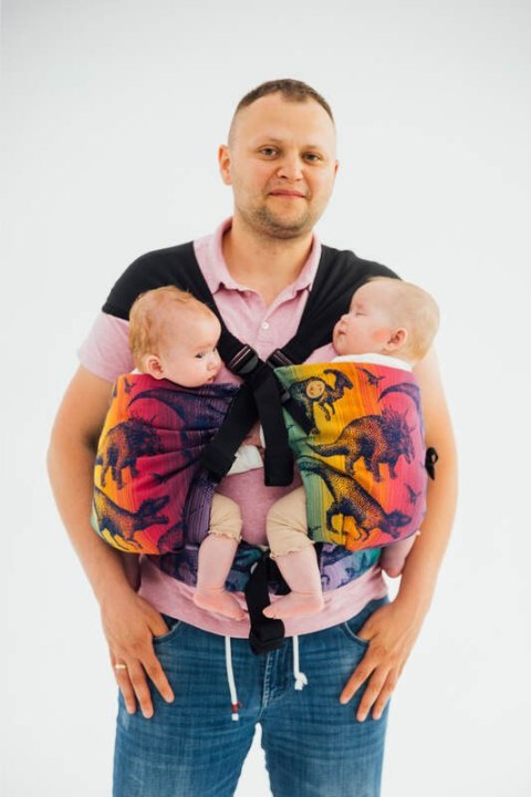 Nosidełko LennyTwin z tkaniny żakardowej 100% bawełna, rozmiar standard - PARK JURAJSKI - NOWA ERA