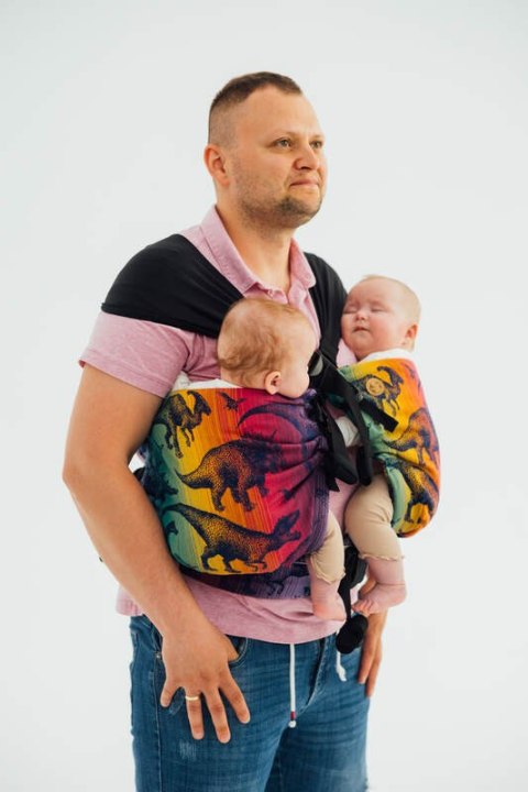 Nosidełko LennyTwin z tkaniny żakardowej 100% bawełna, rozmiar standard - PARK JURAJSKI - NOWA ERA