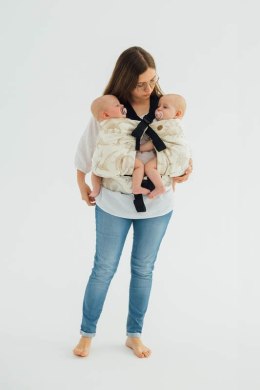 Nosidełko LennyTwin z tkaniny żakardowej 100% bawełna, rozmiar standard - PRAK JURAJSKI - ICE DESERT