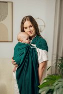 Chusta kółkowa do noszenia dzieci - SZMARAGD, splot jodełkowy- bawełniana - ramię bez zakładek - standard 1.8m