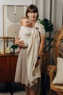 Chusta kółkowa do noszenia dzieci, tkana splotem jodełkowym, bawełna, ramię bez zakładek - MAŁA JODEŁKA LUCE - standard 1.8m