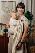 Chusta kółkowa do noszenia dzieci, tkana splotem jodełkowym, bawełna, ramię bez zakładek - MAŁA JODEŁKA LUCE - standard 1.8m