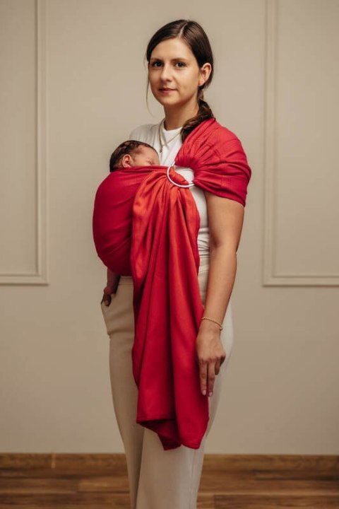 Chusta kółkowa do noszenia dzieci, tkana splotem jodełkowym, bawełna, ramię bez zakładek - MAŁA JODEŁKA SEDONA - standard 1.8m
