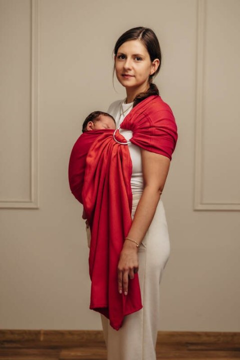 Chusta kółkowa do noszenia dzieci, tkana splotem jodełkowym, bawełna, ramię bez zakładek - MAŁA JODEŁKA SEDONA - standard 1.8m