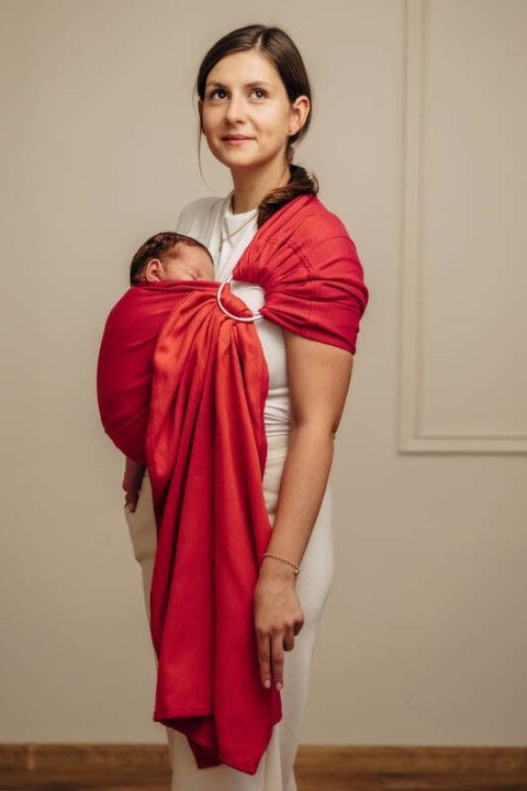 Chusta kółkowa do noszenia dzieci, tkana splotem jodełkowym, bawełna, ramię bez zakładek - MAŁA JODEŁKA SEDONA - standard 1.8m