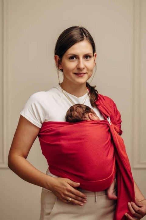Chusta kółkowa do noszenia dzieci, tkana splotem jodełkowym, bawełna, ramię bez zakładek - MAŁA JODEŁKA SEDONA - standard 1.8m