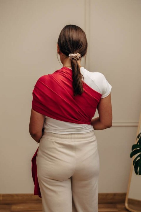 Chusta kółkowa do noszenia dzieci, tkana splotem jodełkowym, bawełna, ramię bez zakładek - MAŁA JODEŁKA SEDONA - standard 1.8m