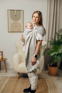 Chusta kółkowa do noszenia dzieci, tkana splotem jodełkowym, bawełna, ramię bez zakładek - MAŁA JODEŁKA SZARA - standard 1.8m