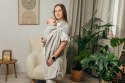 Chusta kółkowa do noszenia dzieci, tkana splotem jodełkowym, bawełna, ramię bez zakładek - MAŁA JODEŁKA SZARA - standard 1.8m