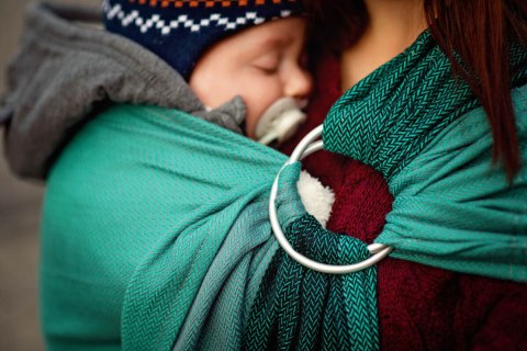 Chusta kółkowa, splot jodełkowy, (100% bawełna) - MAŁA JODEŁKA SALSA - standard 1.8m