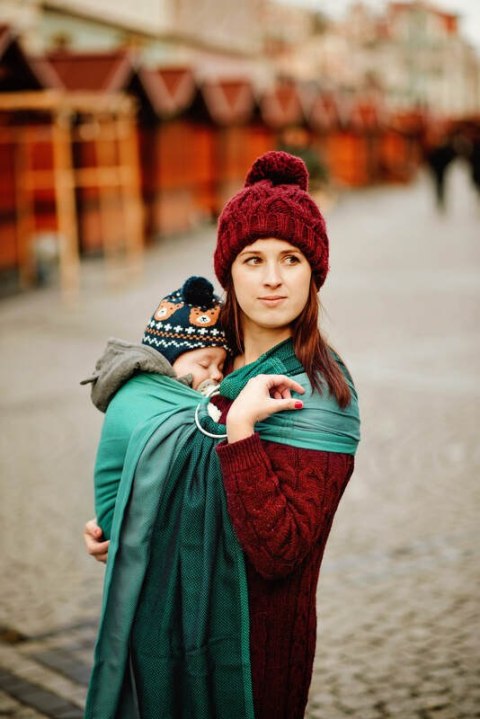 Chusta kółkowa, splot jodełkowy, (100% bawełna) - MAŁA JODEŁKA SALSA - standard 1.8m