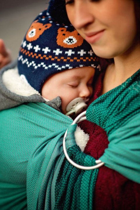 Chusta kółkowa, splot jodełkowy, (100% bawełna) - MAŁA JODEŁKA SALSA - standard 1.8m