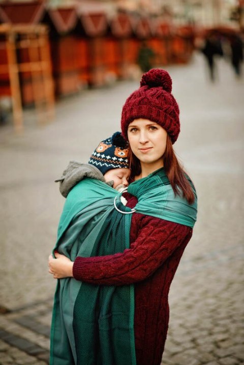 Chusta kółkowa, splot jodełkowy, (100% bawełna) - MAŁA JODEŁKA SALSA - standard 1.8m