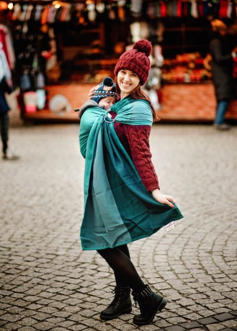 Chusta kółkowa, splot jodełkowy, (100% bawełna) - MAŁA JODEŁKA SALSA - standard 1.8m