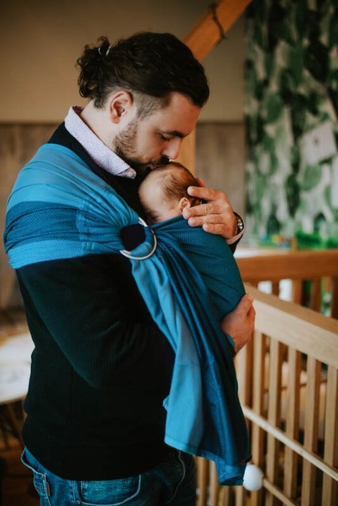 Chusta kółkowa, splot jodełkowy, (100% bawełna), ramię bez zakładek - MAŁA JODEŁKA FADO - standard 1.8m