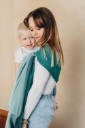 Chusta kółkowa, splot jodełkowy, ramię bez zakładek (100% bawełna) - MAŁA JODEŁKA OMBRE ZIELEŃ - standard 1.8m