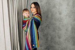 Chusta kółkowa, splot skośno-krzyżowy, (100% bawełna), ramię bez zakładek - KARUZELA BARW - standard 1.8m