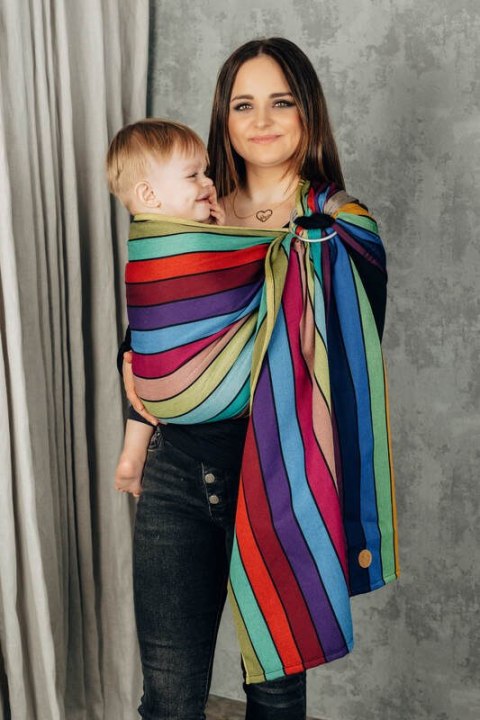 Chusta kółkowa, splot skośno-krzyżowy, (100% bawełna), ramię bez zakładek - KARUZELA BARW - standard 1.8m