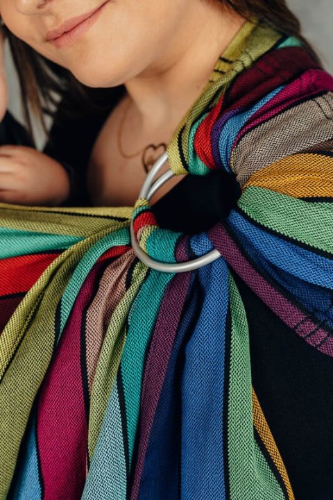 Chusta kółkowa, splot skośno-krzyżowy, (100% bawełna), ramię bez zakładek - KARUZELA BARW - standard 1.8m