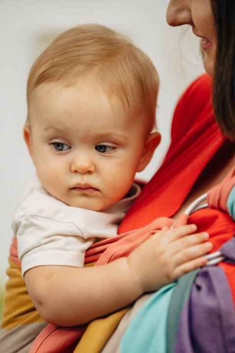 Chusta kółkowa, splot skośno-krzyżowy, (100% bawełna), ramię bez zakładek - PASTELS - standard 1.8m