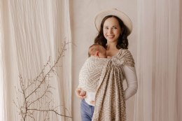 Chusta kółkowa, splot żakardowy, (62% bawełna, 38% wiskoza bambusowa) - TETRIS - PRESTO - ramię bez zakładek - standard 1.8m