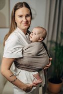 Moja pierwsza chusta kółkowa do noszenia dzieci, tkana splotem jodełkowym, bawełna, ramię bez zakładek - MAŁA JODEŁKA BABY CAFFE