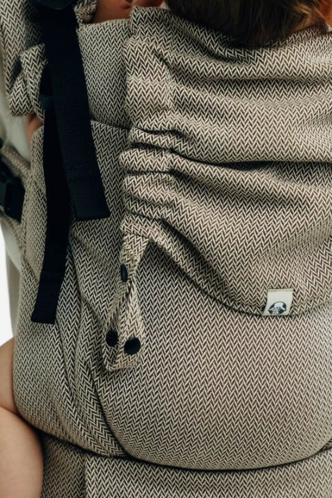 Moje Pierwsze Nosidełko LennyUpGrade PRO, splot jodełkowy, 100% bawełna , rozmiar standard - MAŁA JODEŁKA ALMOND