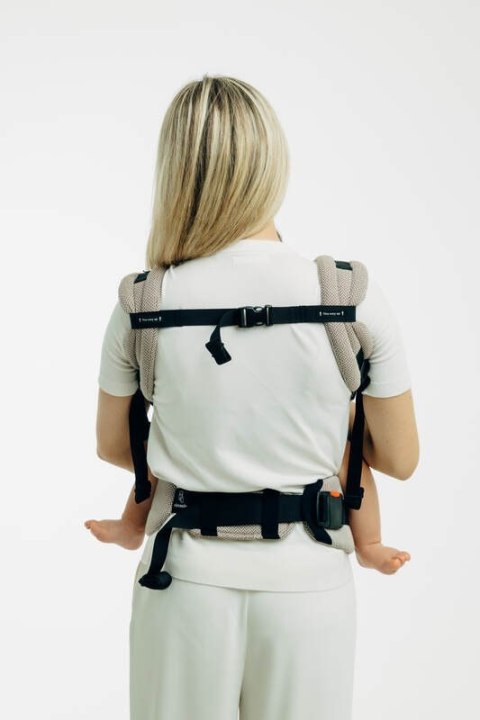 Moje Pierwsze Nosidełko LennyUpGrade PRO, splot jodełkowy, 100% bawełna , rozmiar standard - MAŁA JODEŁKA ALMOND