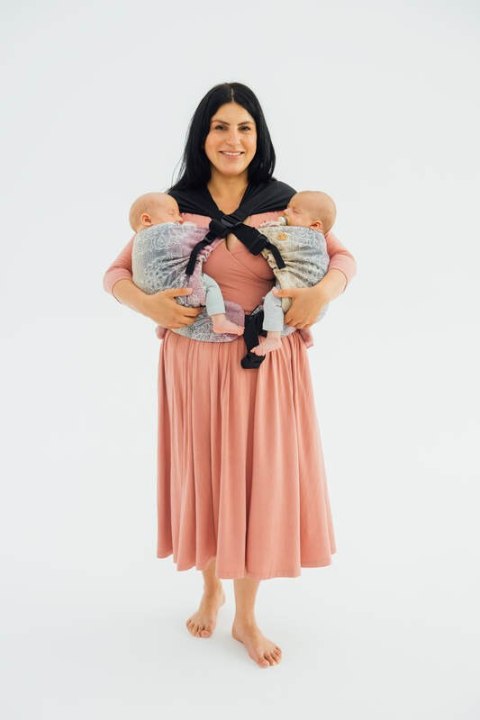 Nosidełko LennyTwin z tkaniny żakardowej 100% bawełna, rozmiar standard - DZIKIE WINO - VINEYARD