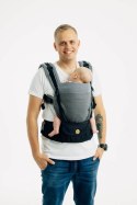 Nosidełko LennyUpGrade PRO, splot jodełkowy, 100% bawełna , rozmiar standard - MAŁA JODEŁKA OMBRE SZARY