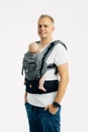 Nosidełko LennyUpGrade PRO, splot jodełkowy, 100% bawełna , rozmiar standard - MAŁA JODEŁKA OMBRE SZARY