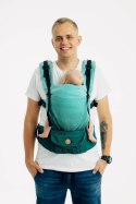 Nosidełko LennyUpGrade PRO, splot jodełkowy, 100% bawełna , rozmiar standard - MAŁA JODEŁKA OMBRE ZIELEŃ