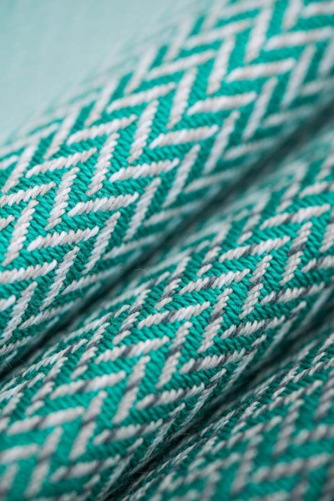 Nosidełko LennyUpGrade PRO, splot jodełkowy, 100% bawełna , rozmiar standard - MAŁA JODEŁKA OMBRE ZIELEŃ