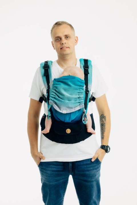 Nosidełko LennyUpGrade PRO z tkaniny skośno-krzyżowej, 100% bawełna , rozmiar standard - AIRGLOW