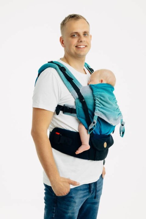 Nosidełko LennyUpGrade PRO z tkaniny skośno-krzyżowej, 100% bawełna , rozmiar standard - AIRGLOW