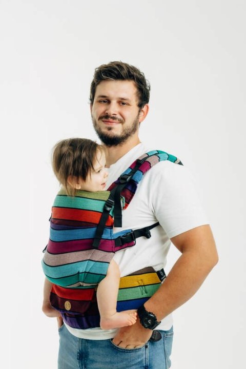 Nosidełko LennyUpGrade PRO z tkaniny skośno-krzyżowej 100% bawełna, rozmiar standard - KARUZELA BARW