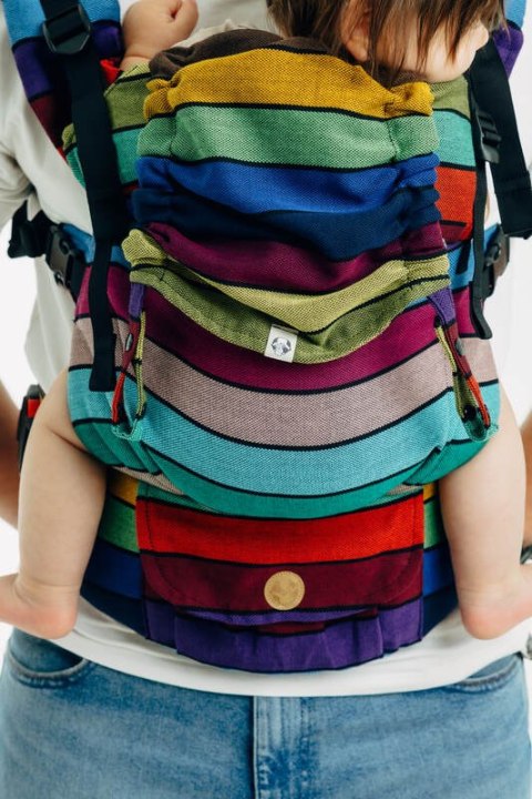 Nosidełko LennyUpGrade PRO z tkaniny skośno-krzyżowej 100% bawełna, rozmiar standard - KARUZELA BARW