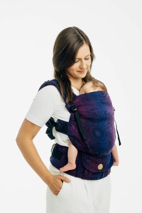 Nosidełko LennyUpGrade PRO z tkaniny żakardowej 100% bawełna , rozmiar standard - DZIKIE WINO - BOUQUET