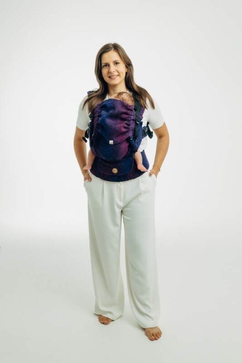 Nosidełko LennyUpGrade PRO z tkaniny żakardowej 100% bawełna , rozmiar standard - DZIKIE WINO - BOUQUET