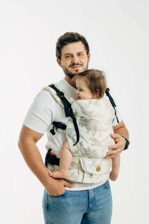 Nosidełko LennyUpGrade PRO z tkaniny żakardowej 100% bawełna , rozmiar standard - PARK JURAJSKI - ICE DESERT